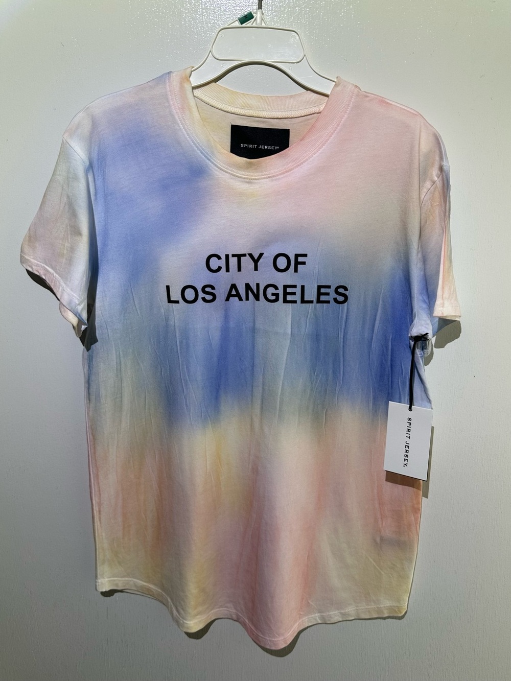 Spirit Jersey City of Los Angeles Tie Dye Graphic Tee Shirt NWT Size M Cotton